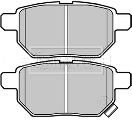 BORG & BECK Комплект тормозных колодок, дисковый тормоз BBP2070
